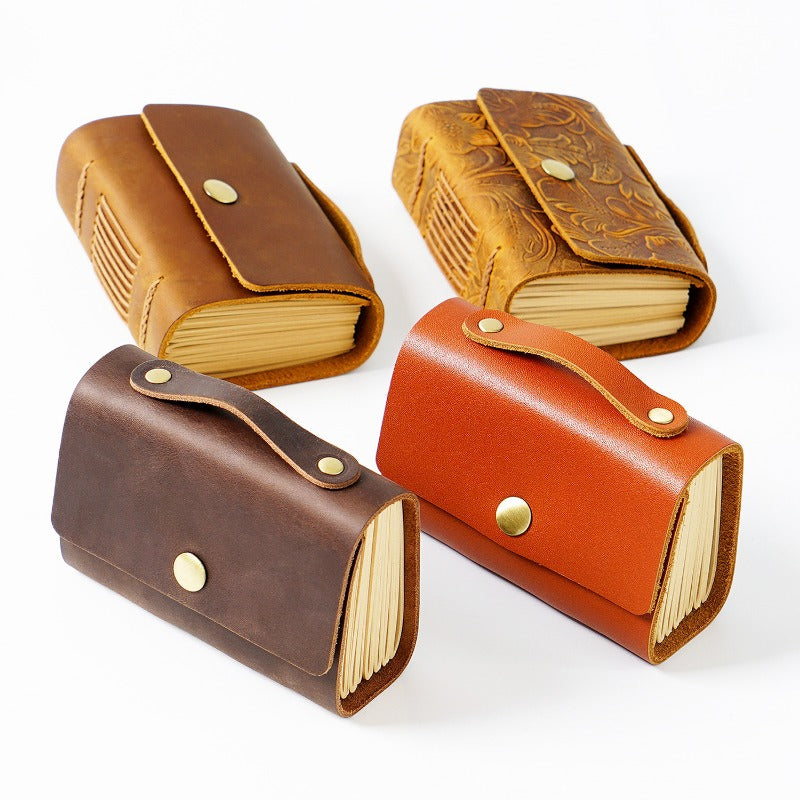 Wholesale Portable Real Cowhide Graffiti Retro Handmade Notebook